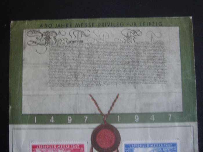 1947 Allied Occupation Zone MiNr 965,966a stamped on Commemorative Sheet