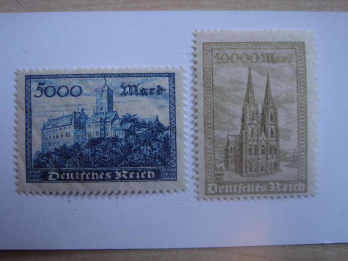 1923 Deutsches Reich MiNr 261-262 a MNH