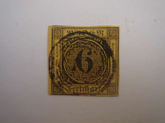 1854 Baden - Numerals 6 Kr - MiNr 7 used, stamped
