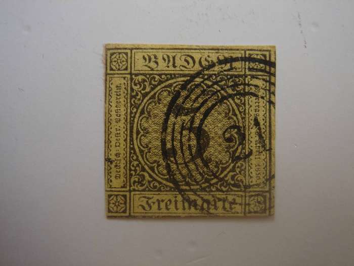 1851 Baden - Numerals 3 Kr - MiNr 2 a used, stamped