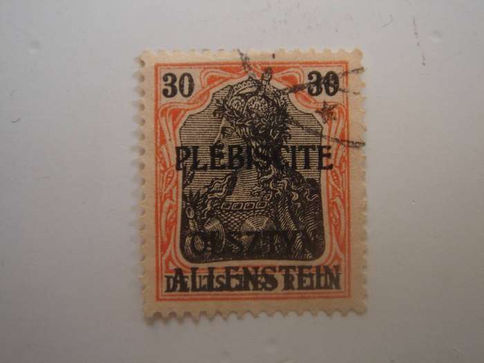 1920 Abstimmungsgebiet Allenstein MiNr 6 used, stamped