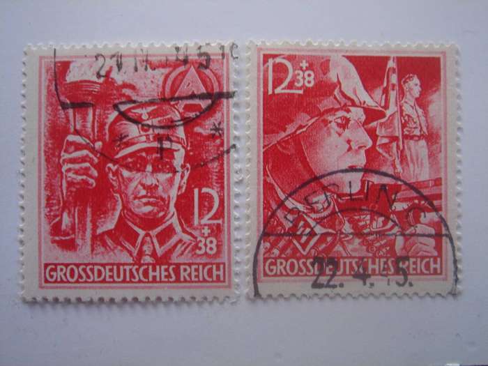 1945 Deutsches Reich MiNr 909-910 stamped