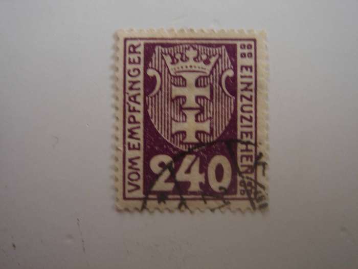 1921 Danzig Portomarken MiNr 9 a used, stamped