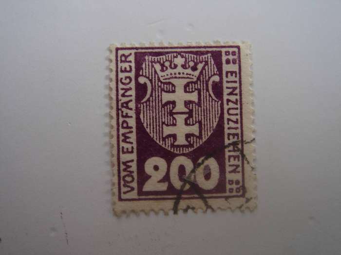 1921 Danzig Portomarken MiNr 8 used, stamped