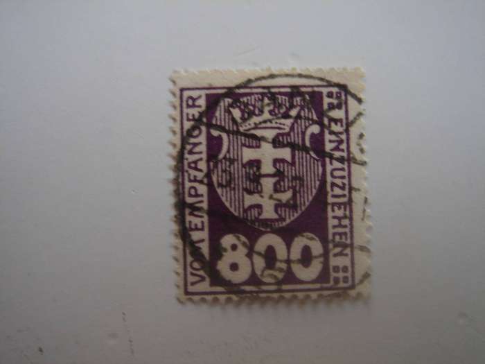 1922 Danzig Portomarken MiNr 13 b used, stamped