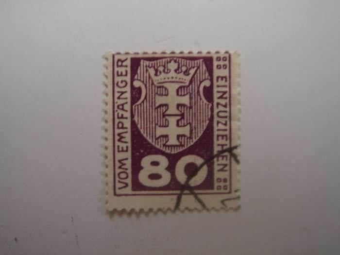 1921 Danzig Portomarken MiNr 6 a used, stamped