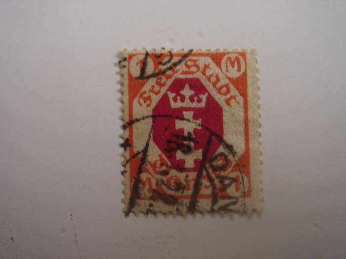 1921 Danzig MiNr 83 used, stamped