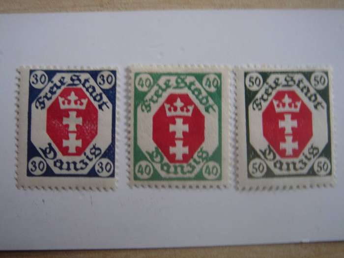 1921 Danzig MiNr 78-80 mint, hinged