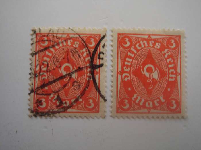 1922 Deutsches Reich MiNr 225 used, stamped + mint, hinged