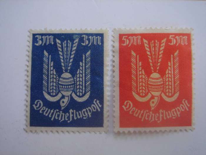 1922 Deutsches Reich Flugpostmarken MiNr 217-218 used, not stamped