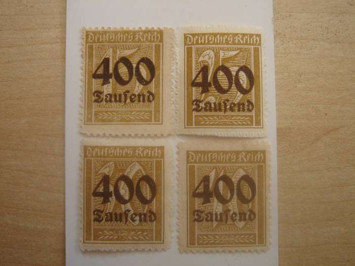 1923 Deutsches Reich MiNr 297-300 used, not stamped