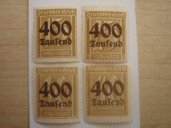 1923 Deutsches Reich MiNr 297-300 MNH