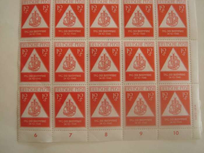 1948 SBZ - Soviet Occupation Sheet of 25 x MiNr 228 MNH
