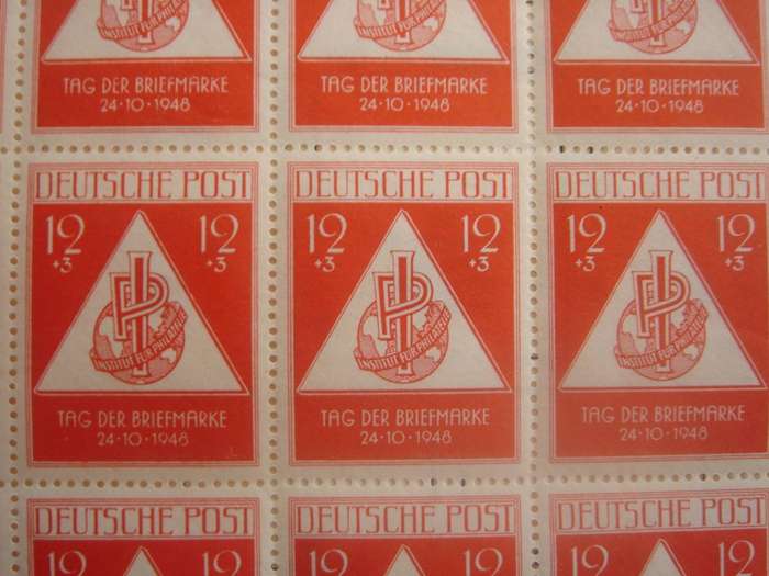 1948 SBZ - Soviet Occupation Sheet of 25 x MiNr 228 MNH