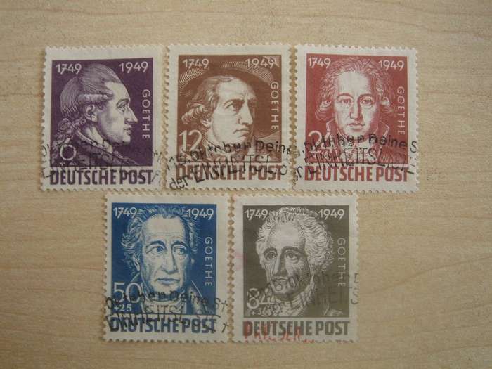 1949 SBZ - Soviet Occupation MiNr 234-238 with special cancellation stamp