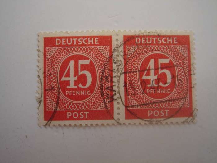 1946 ABZ - Allied Occupation - MiNr 931 horizontal pair used, stamped