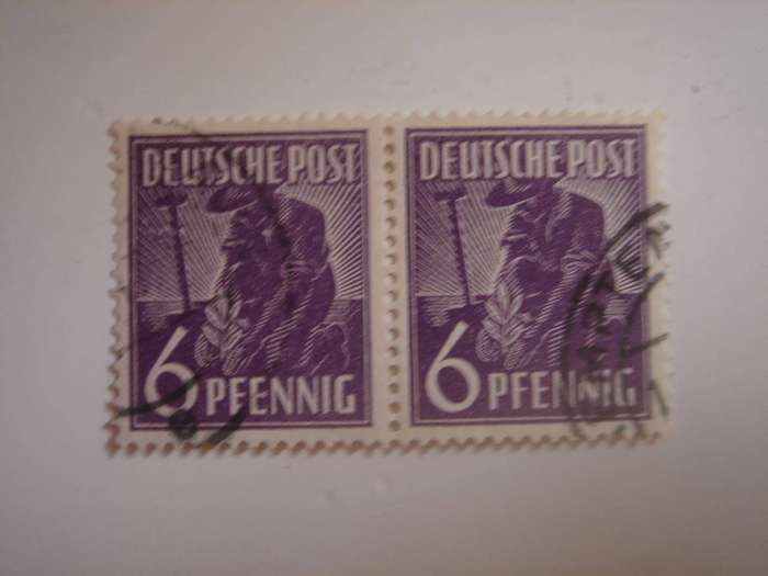 1947 ABZ - Allied Occupation - MiNr 944 a horizontal pair used, stamped