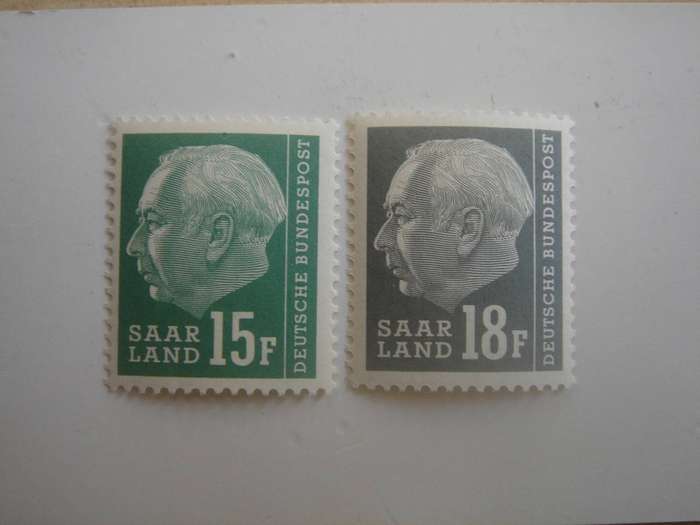 1957 Saarland - Theodor Heuss (II) - MiNr 415-416 MNH