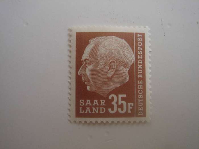 1957 Saarland - Theodor Heuss (II) - MiNr 420 MNH