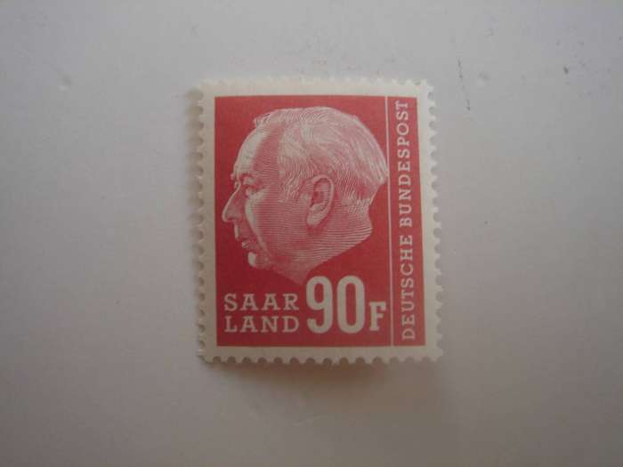 1957 Saarland - Theodor Heuss (II) - MiNr 425 MNH
