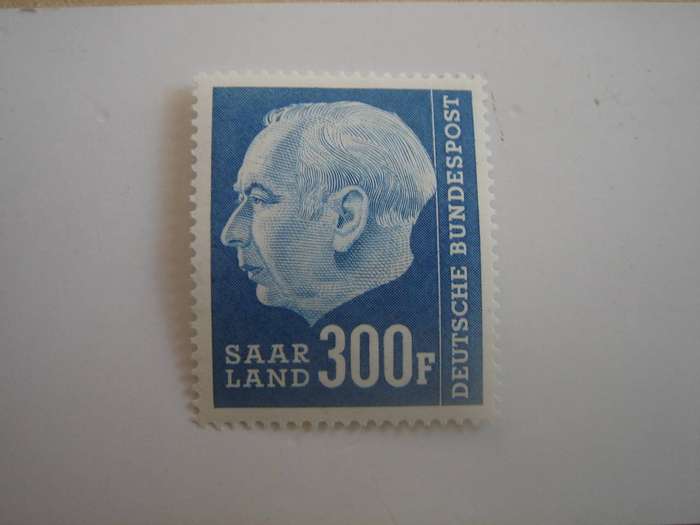 1957 Saarland - Theodor Heuss (II) - MiNr 428 MNH