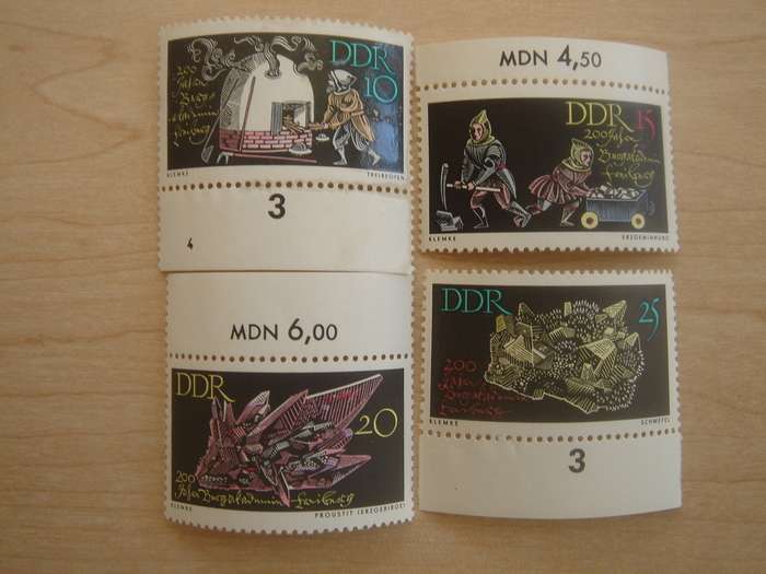 1965 DDR MiNr 1142-1145 MNH with borders