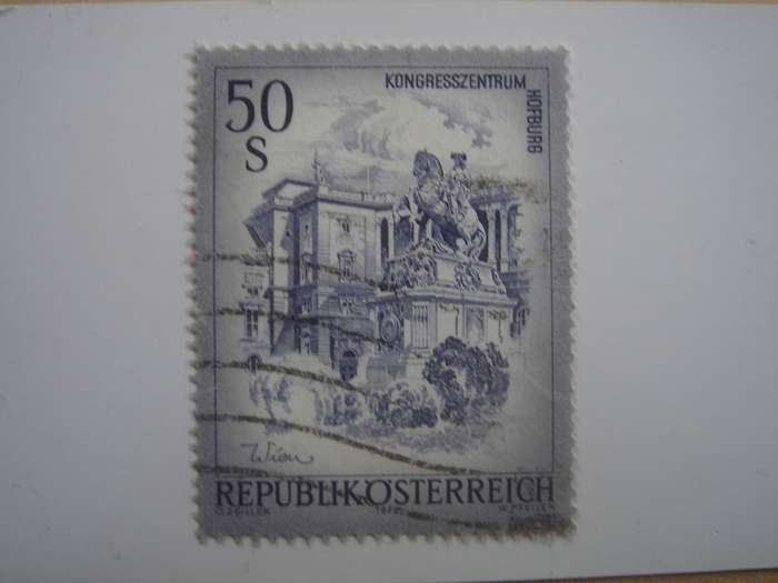 1975 Austria - Kongresszentrum Hofburg 50 S used, stamped