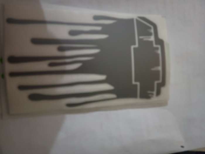 CHEV  Dripping Matte Black Vinyl Sticker (A5 Size) SILVER
