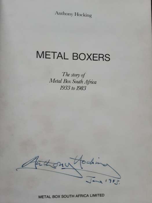 Metal Boxers by Anthony Hocking **Limited edition nbr 81/ 100 leather-bound **