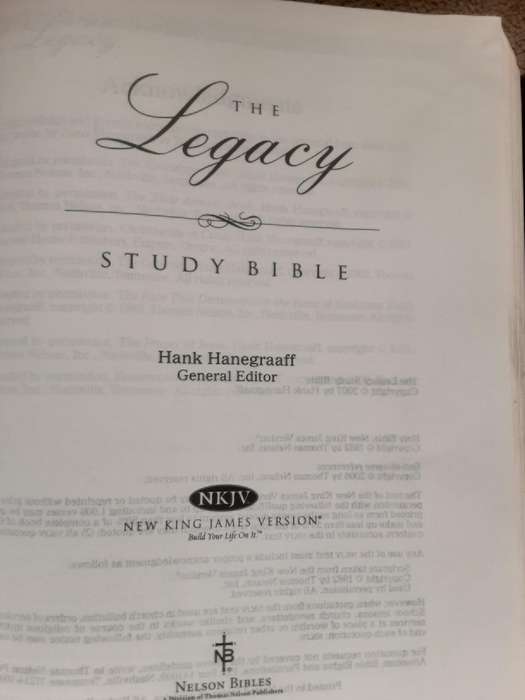 The Legacy Study Bible NKJV general editor Hank Hanegraaff