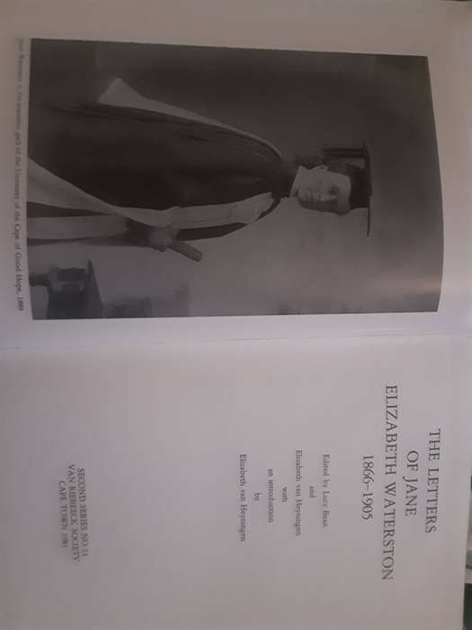 The Letters of Jane Elizabeth Waterston 1866 1905 editedby Bean & Heyningen VRS II no 14