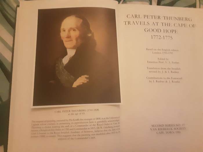 Carl Peter Thunberg Travels at the Cape of Good Hope 1772 1775 edited by Forbes VRS II 17