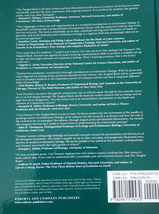 The Tangled Bank An Introduction to Evolution  by Carl Zimmer
