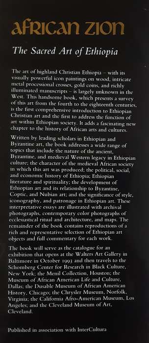 African Zion, The Sacred Art of Ethiopia edited by Roderick Grierson