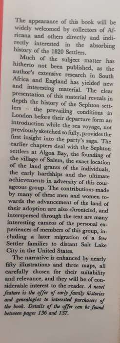 The 1820 Settlers of Salem, Hezekiah Sephtons Party A E Makin