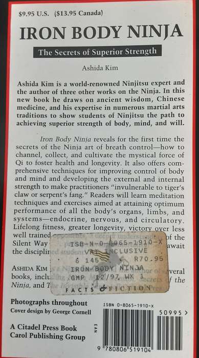 Iron Body Ninja, Secrets of Superior Strength by Ashida Kim