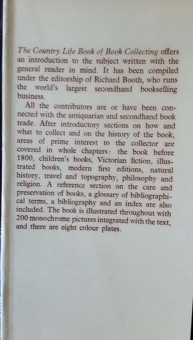 The Country Life Book of Book Collecting edited by Richard Booth