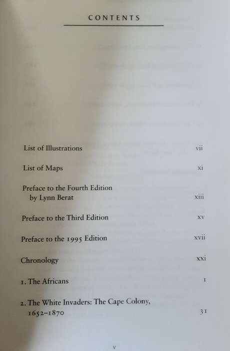 a History of South Africa by Leonard Thompson 4th Edition Revised & Updated by Lynn Berat