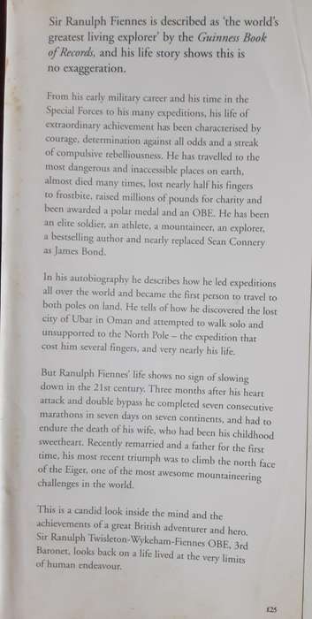 Mad, Bad & Dangerous to Know Ranulph Fiennes The Autobiography **Signed Copy **