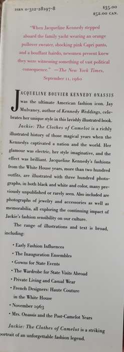 Jackie The Clothes of Camelot by Jay Mulvaney