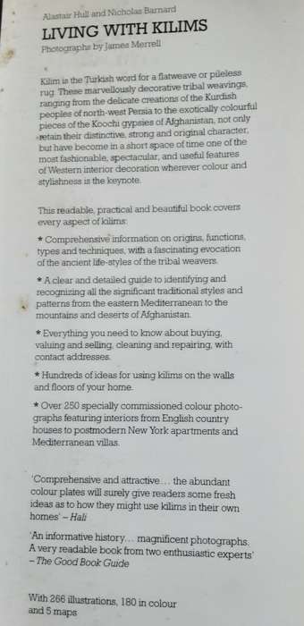 Living With Kilims by Alistair Hull, Nicholas Barnard and James Merrell