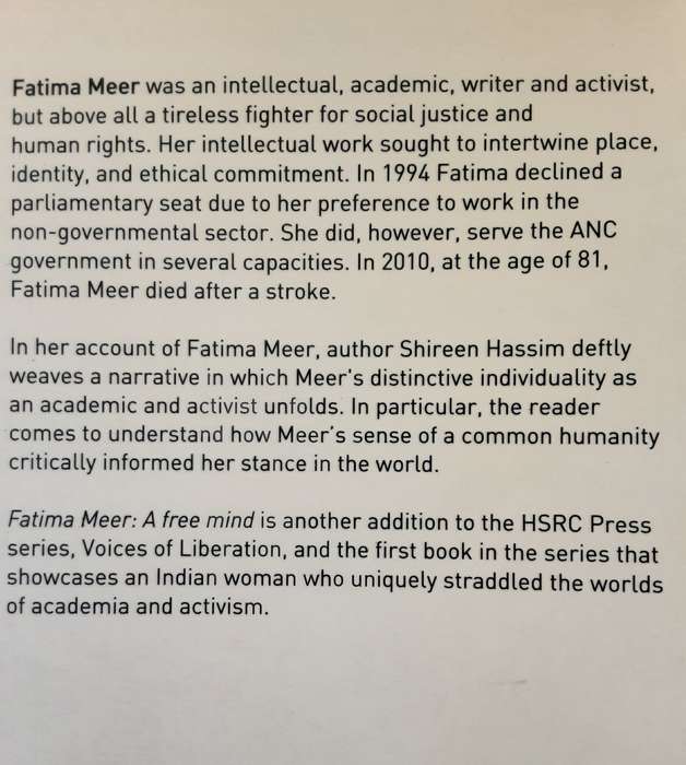Fatima Meer by Shireen Hassim **Voices Of Liberation **