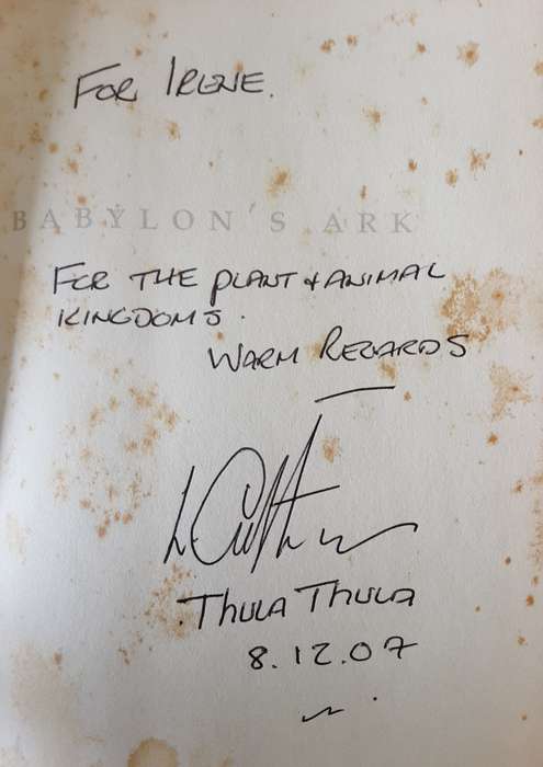 Babylon's Ark by Lawrence Anthony **Signed Copy **