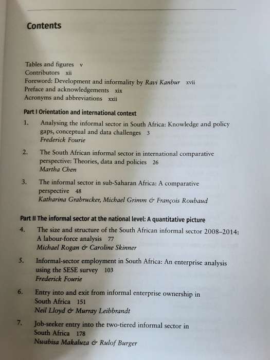 The South African Informal Sector: Creating Jobs, Reducing Poverty edited by Frederick Fourie