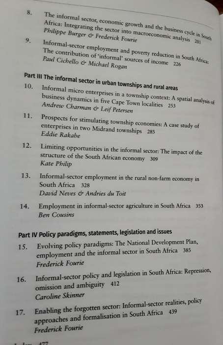The South African Informal Sector: Creating Jobs, Reducing Poverty edited by Frederick Fourie