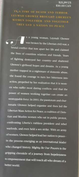 Mighty Be Our Powers A Memoir by Leymah Gbowee with Carol Mithers