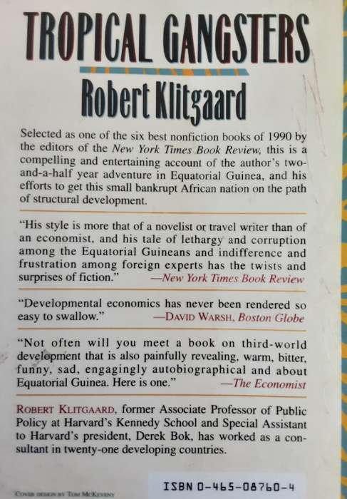 Tropical Gangsters by Robert Klitgaard **Signed Copy **