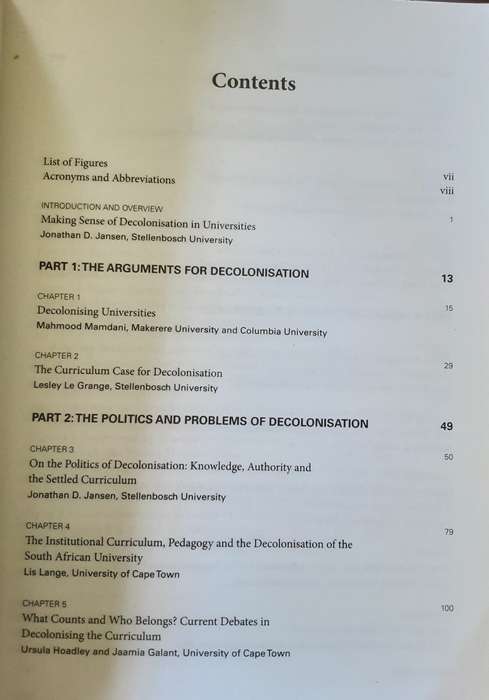 Decolonisation in Universities The Politics of Knowledge edited by Jonathan D Jansen