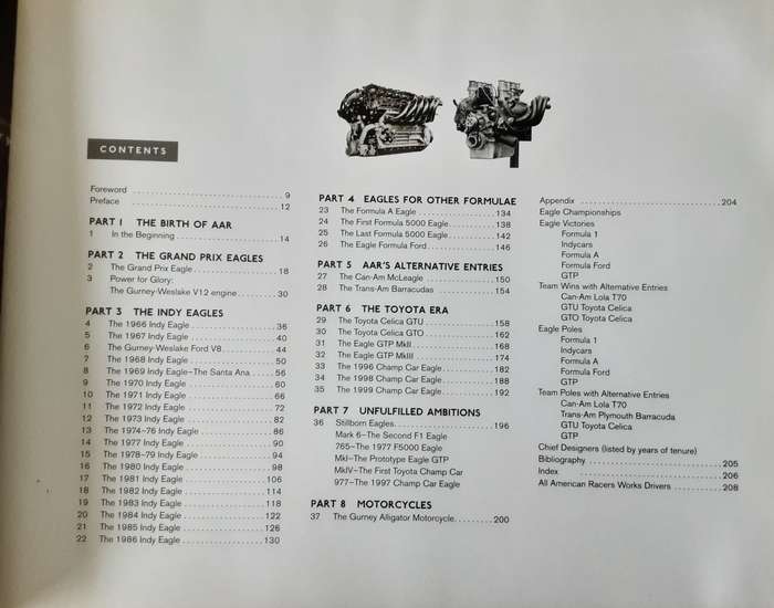 Dan Gurney's Eagle Racing Cars by Hohn Zimmermann foreward by Dan Gurney
