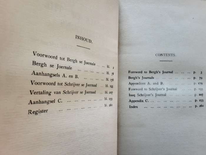 Journals of the Expeditions of Olof Bergh and Isaq Schrijver by Dr E E Mossop VRS 12
